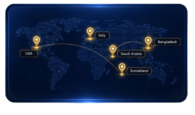 Kurkuri Limited global presence map